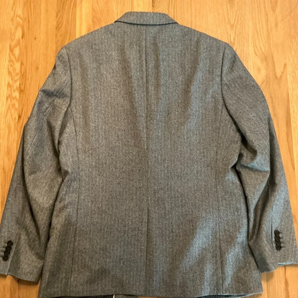 Banana Republic Marzotto Super 110s‎ Wool Blazer 42R Gray Herringbone Slim Fit